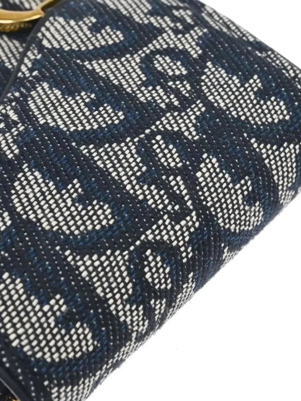 Christian Dior Navy Canvas Trotter Saddle Belt Pouch 07LU0024